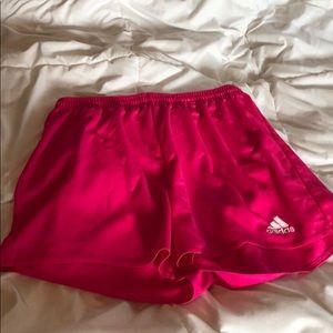 Hot pink athletic shorts